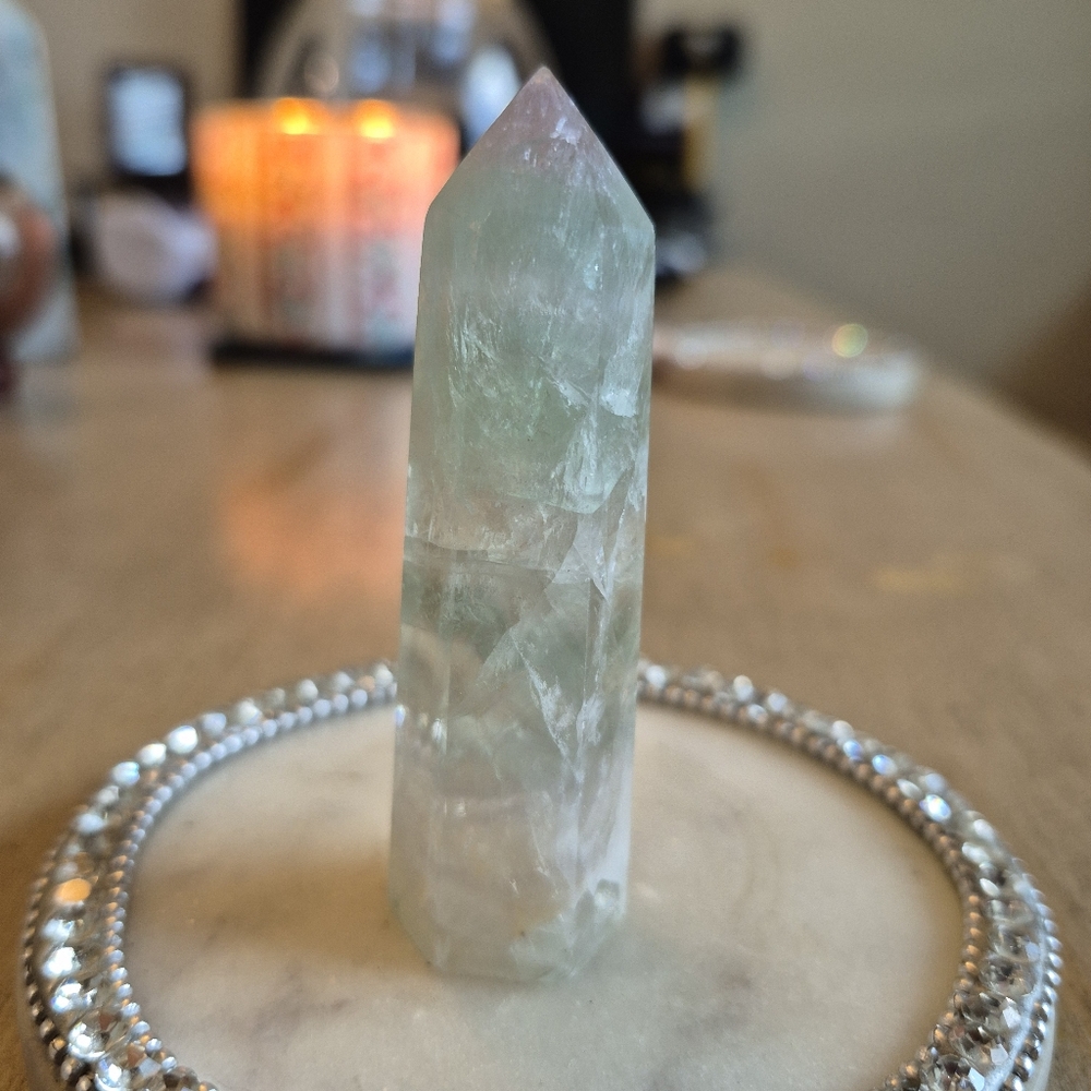 Natural Fluorite Crystal Point Obelisk Tower #D - Picture 3 of 8